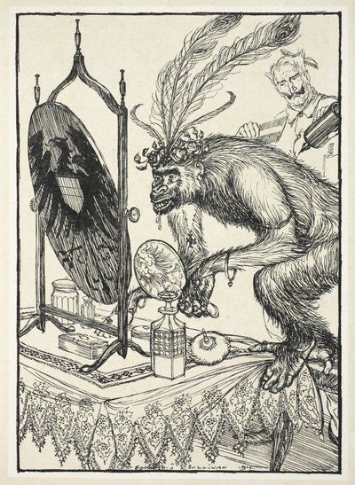 Edmund J. Sullivanによるパブ「The Kaiser&39;s Garland」のイラスト「Kultur」のデッキ。 1916 作： Edmund Joseph Sullivan
